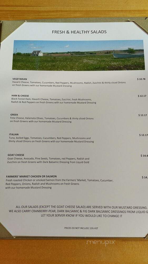 Leonhard's Cafe & Restaurant - Charlottetown, PE menu_pic