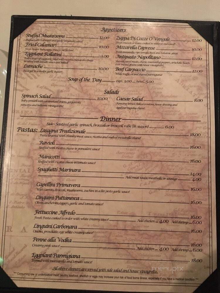 Sole Italian Restaurant - Myrtle Beach, SC menu_pic