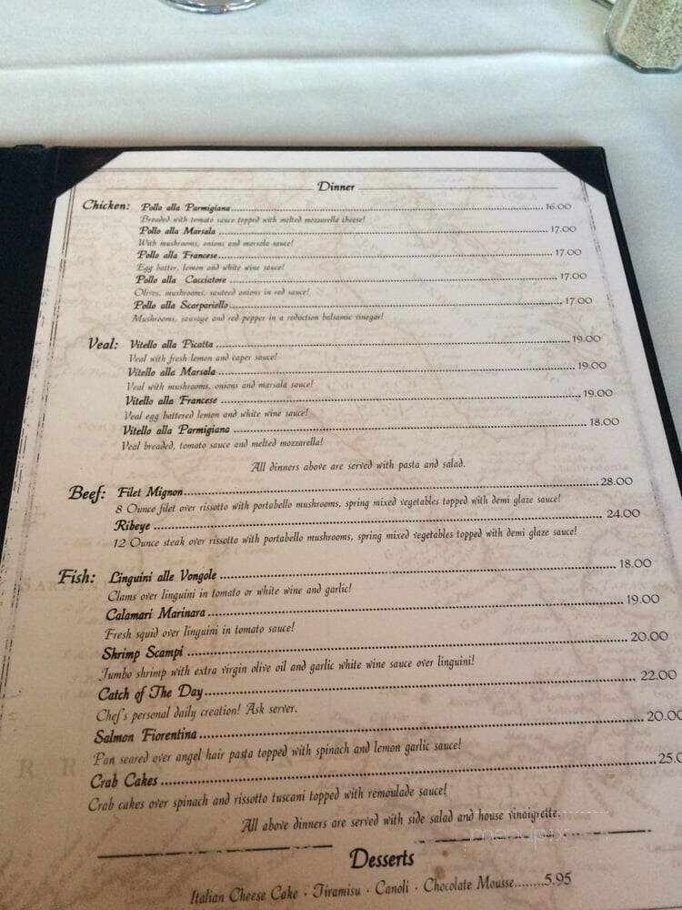 Sole Italian Restaurant - Myrtle Beach, SC menu_pic