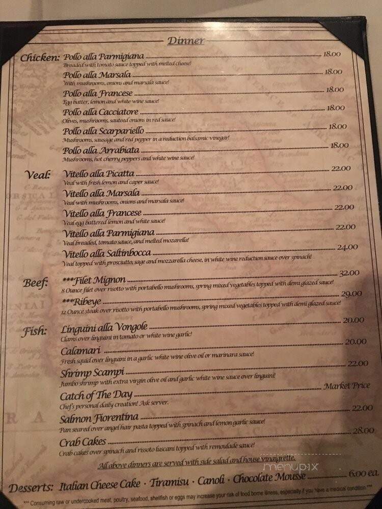 Sole Italian Restaurant - Myrtle Beach, SC menu_pic