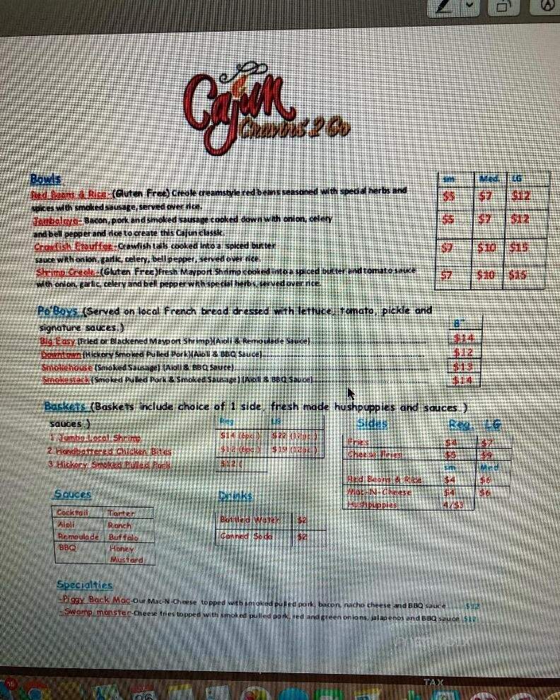 Beachside Brew Pub - Ormond Beach, FL menu_pic