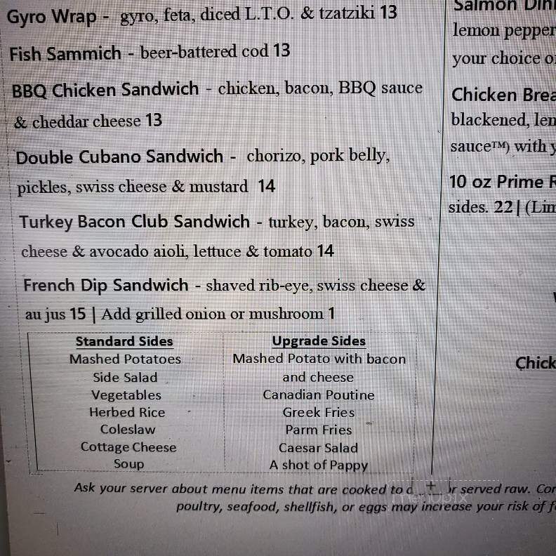 Henry's Place - Okemos, MI menu_pic