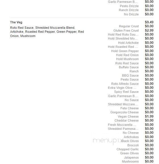 Pizza Roto - Concord, OH menu_pic