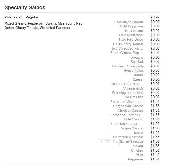 Pizza Roto - Concord, OH menu_pic