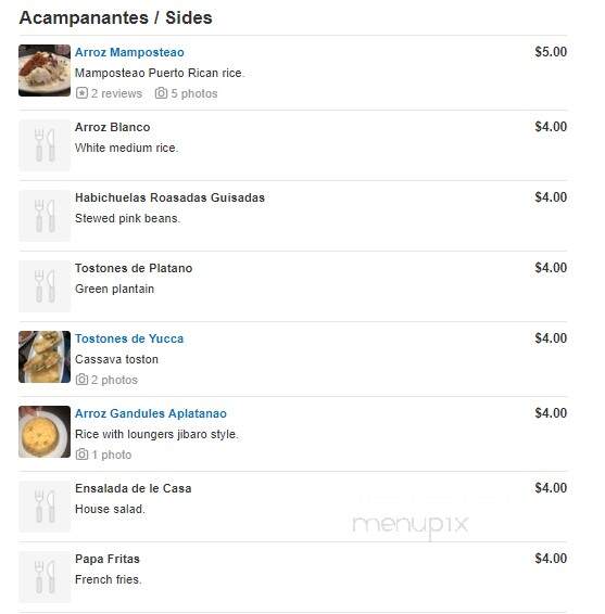 El Bayu de Wela Sara. - Hollywood, FL menu_pic
