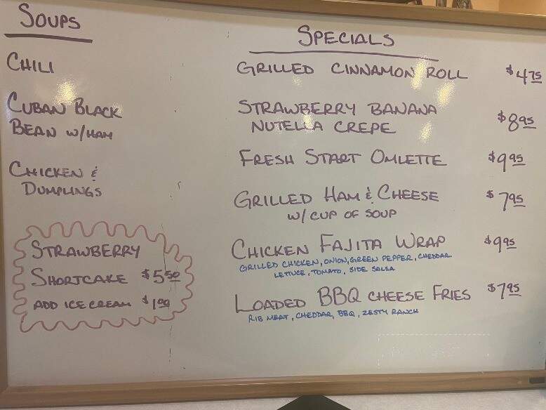 Free Range Pancake House - Marshall, MI menu_pic