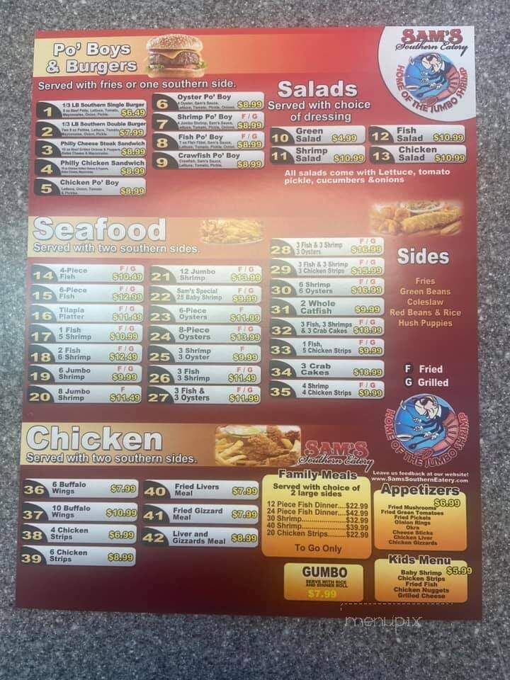 Sam's Southern Eatery - Amarillo, TX menu_pic
