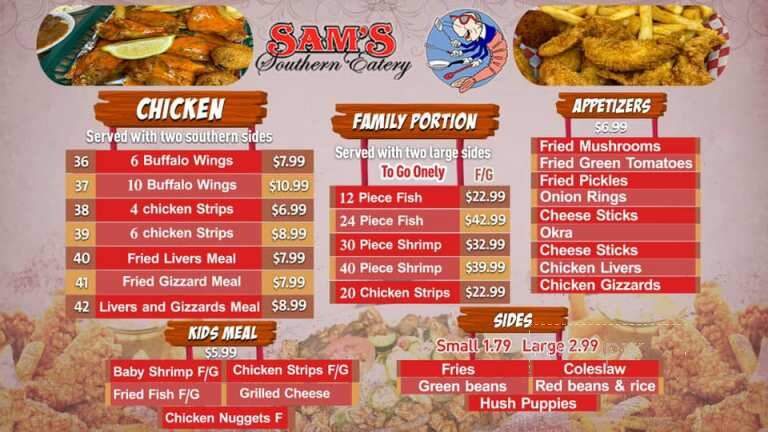 Sam's Southern Eatery - Amarillo, TX menu_pic