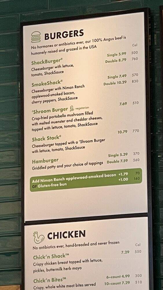 Shake Shack - Beaverton, OR menu_pic