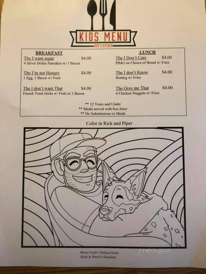 Rick's Kitchen - Yuma, AZ menu_pic