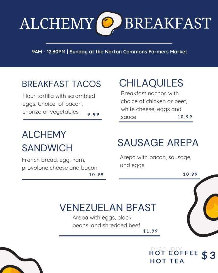 Alchemy Food Truck - Louisville, KY menu_pic