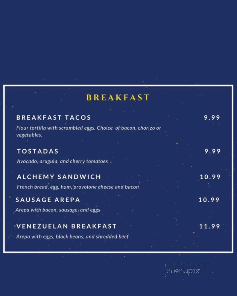 Alchemy Food Truck - Louisville, KY menu_pic