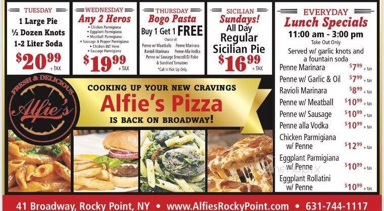 Alfie's Pizza - Rocky Point, NY