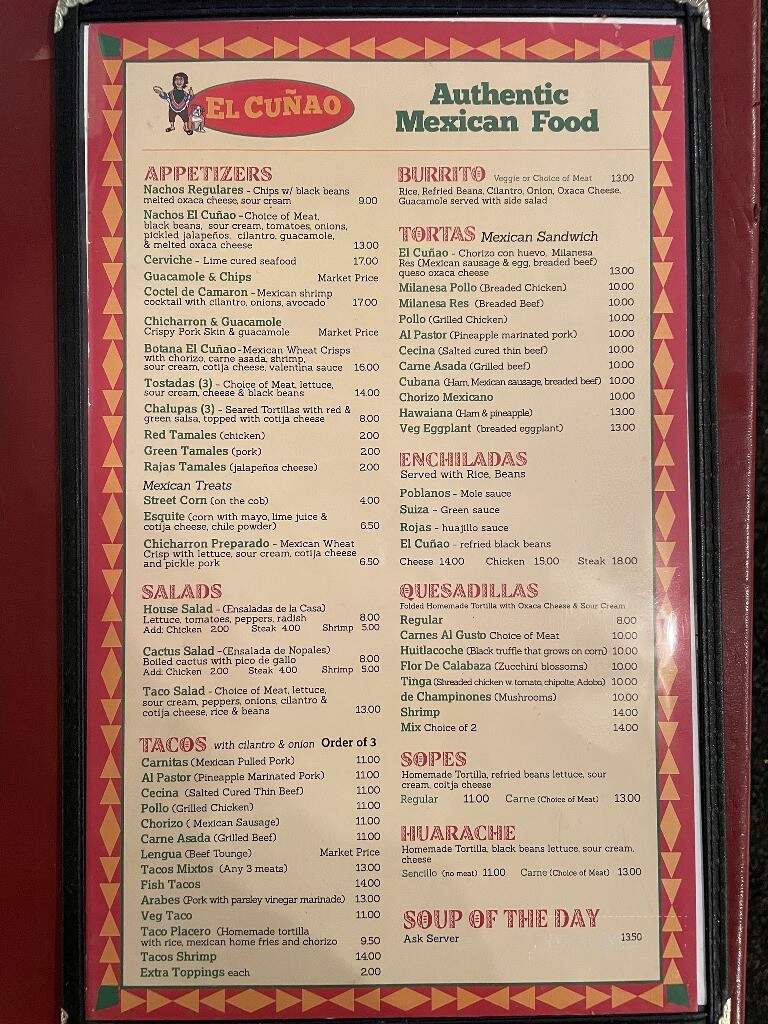 EL Cunao Restaurant - Valley Cottage, NY menu_pic