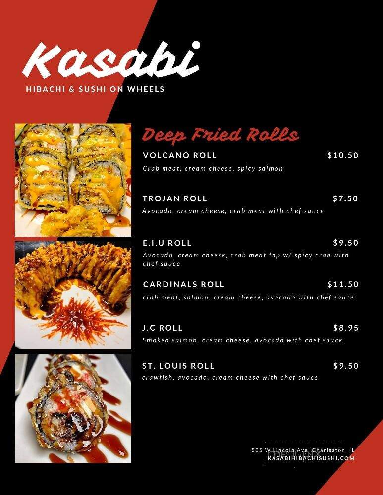 Kasabi Japanese Hibachi & Sushi - Charleston, IL menu_pic