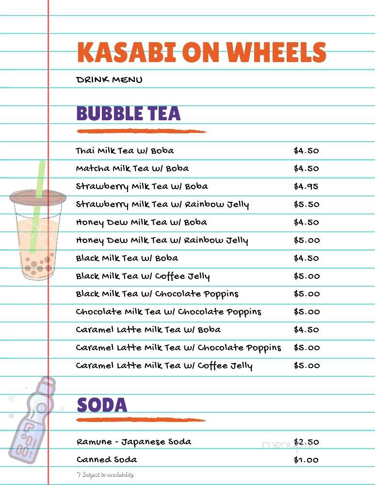 Kasabi Japanese Hibachi & Sushi - Charleston, IL menu_pic