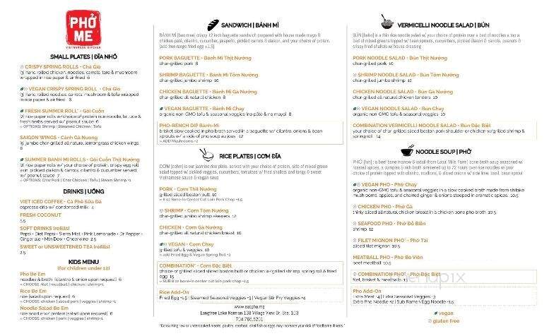 Hello Me Vietnamese Kitchen - Mooresville, NC menu_pic