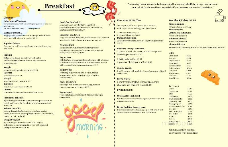 Breakfast at Victoria's - Sarasota, FL menu_pic