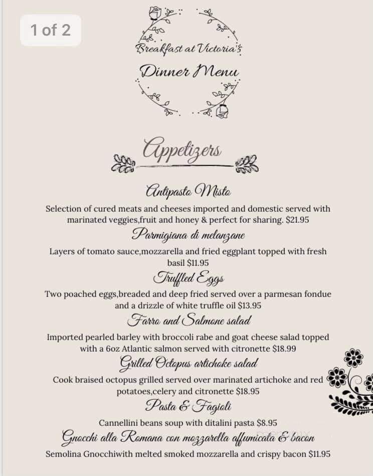 Breakfast at Victoria's - Sarasota, FL menu_pic