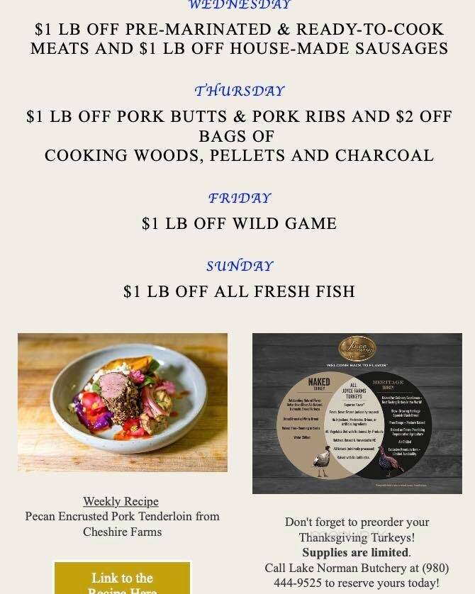 Lake Norman Butchery - Mooresville, NC menu_pic