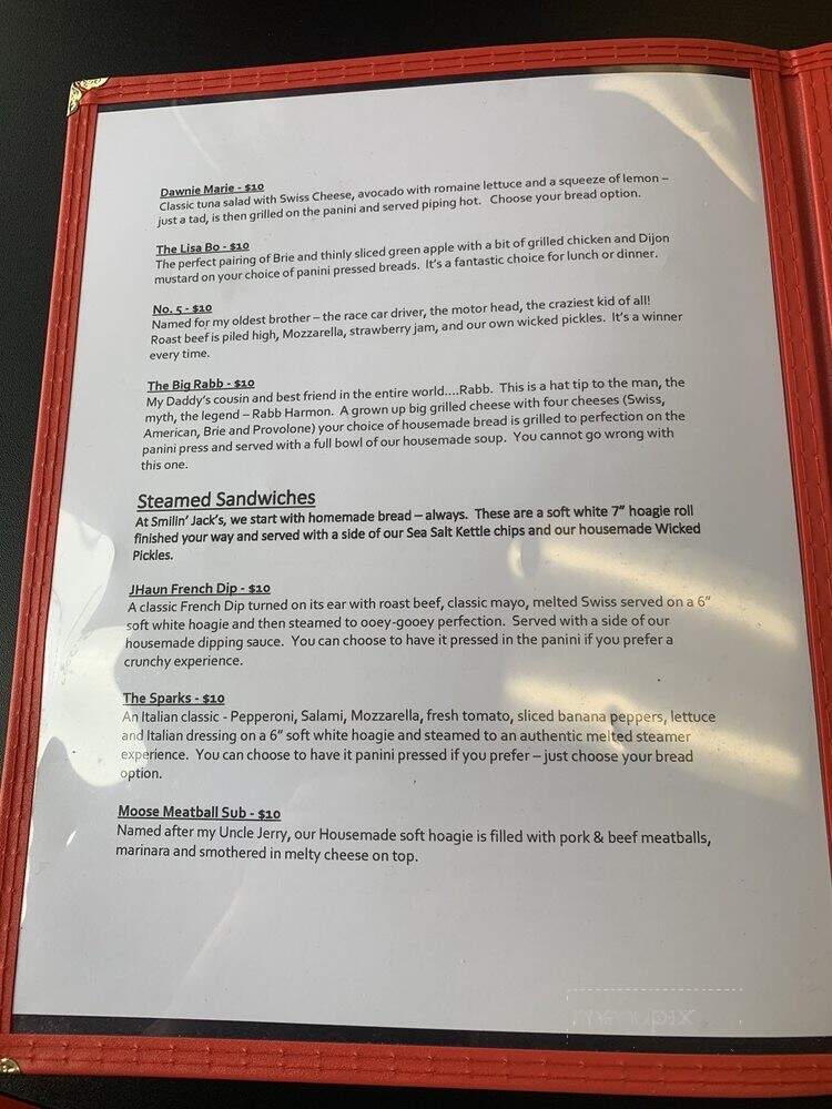Smilin Jack's Cafe - Knoxville, TN menu_pic