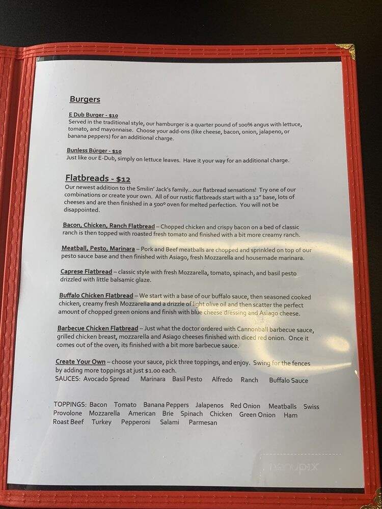 Smilin Jack's Cafe - Knoxville, TN menu_pic