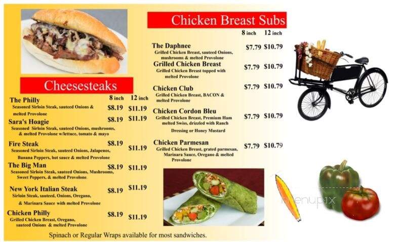 Big Daddy's Sub Shop - Orange Park, FL menu_pic