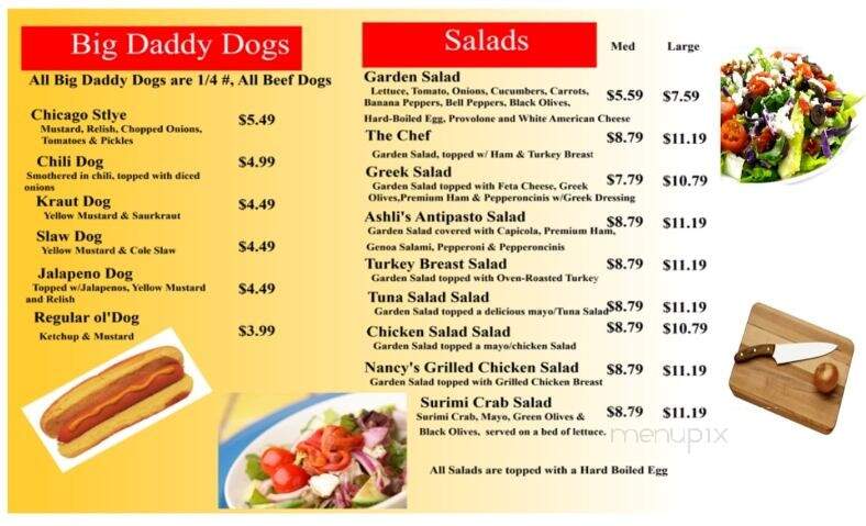 Big Daddy's Sub Shop - Orange Park, FL menu_pic