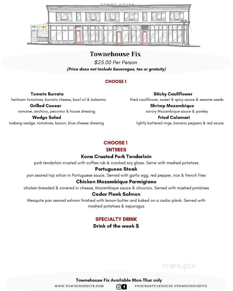Douro Steakhouse - Fall River, MA menu_pic