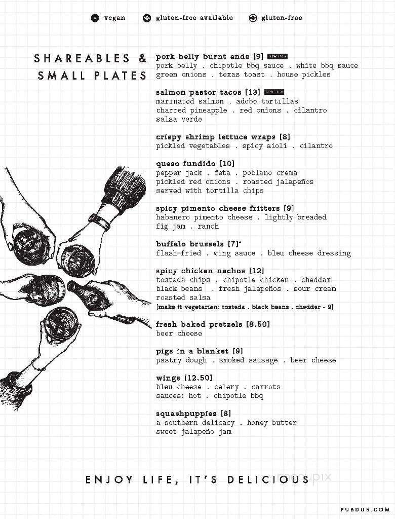 Pub W - Norman, OK menu_pic