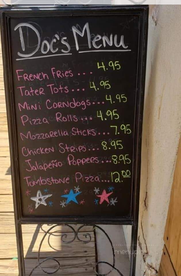 Doc Holliday's Saloon - Tombstone, AZ menu_pic