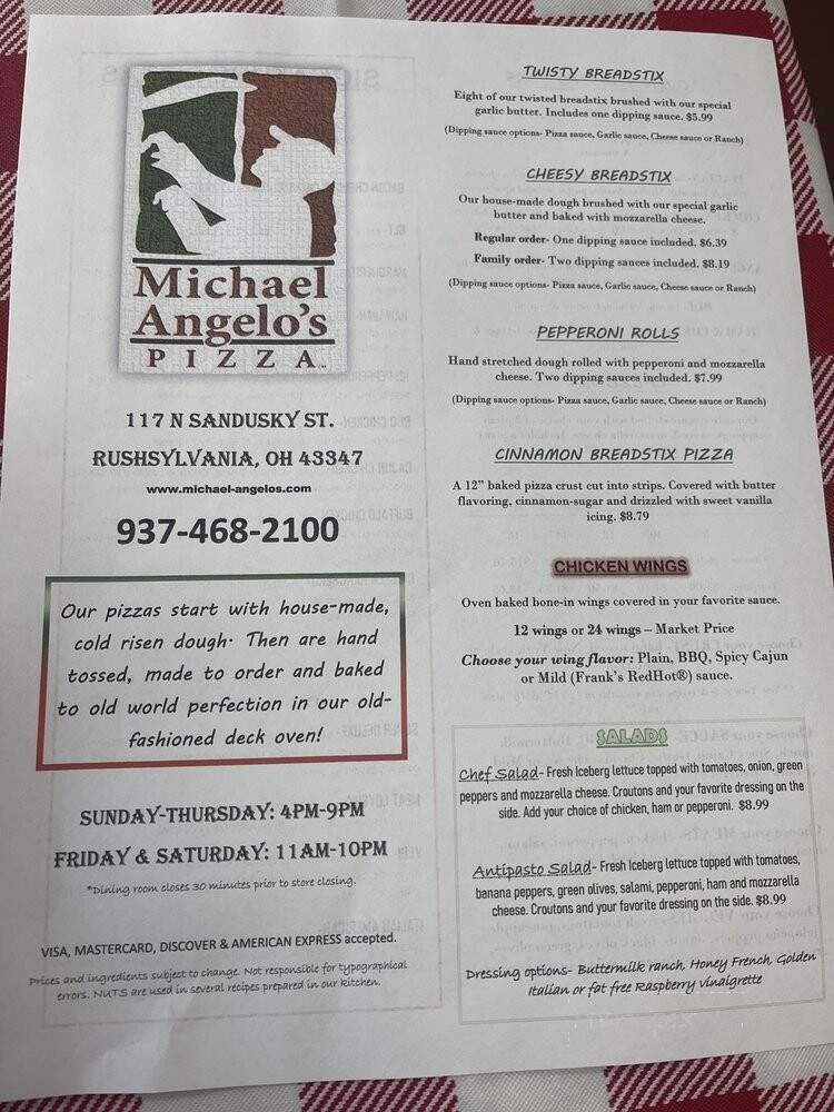 Michael Angelo's Pizza - Rushsylvania, OH