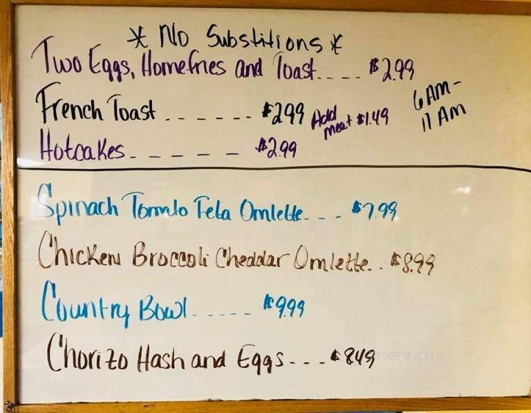 Sammy's Family Restaurant - Grand River, OH menu_pic