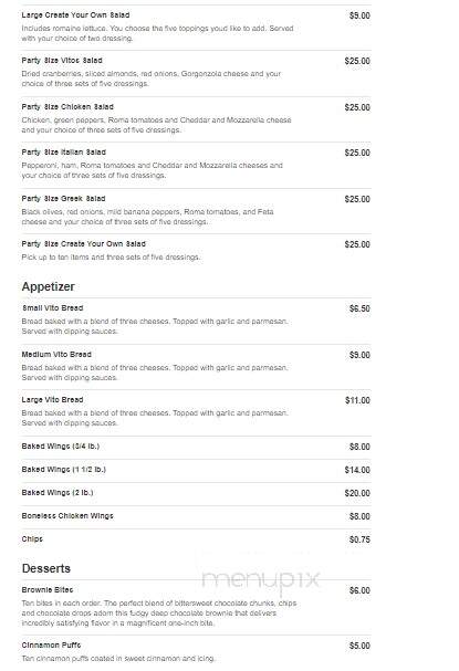 Vito's Pizza - Walbridge, OH menu_pic