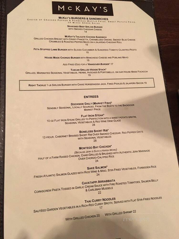 McKay's - Los Angeles, CA menu_pic