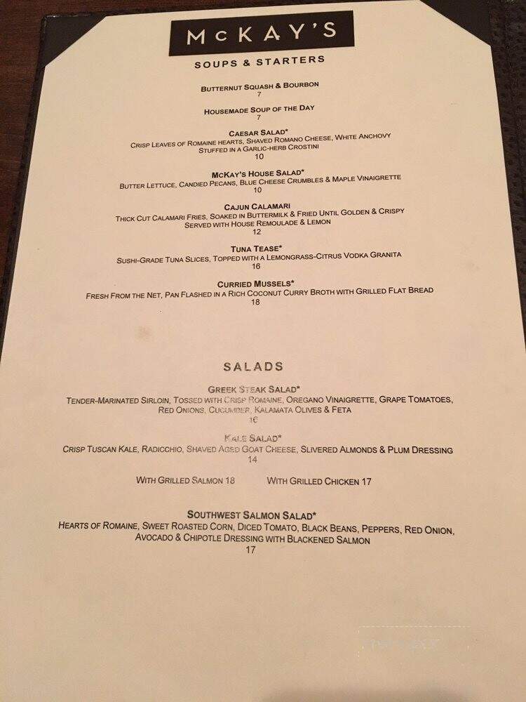 McKay's - Los Angeles, CA menu_pic