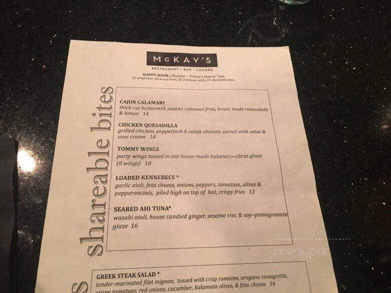 McKay's - Los Angeles, CA menu_pic