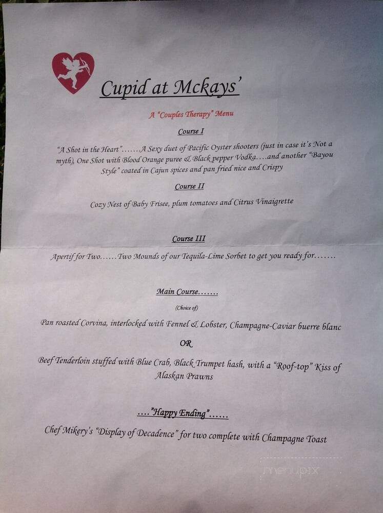 McKay's - Los Angeles, CA menu_pic