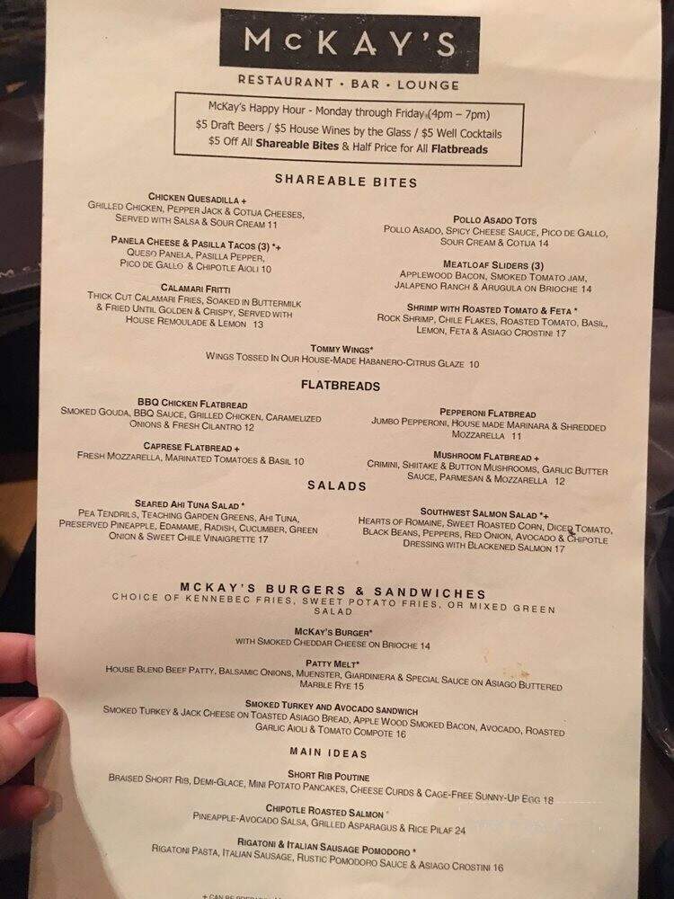 McKay's - Los Angeles, CA menu_pic