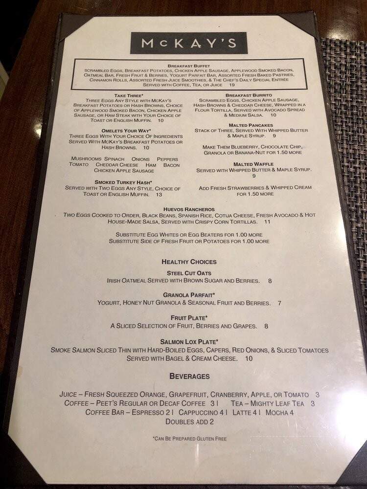 McKay's - Los Angeles, CA menu_pic