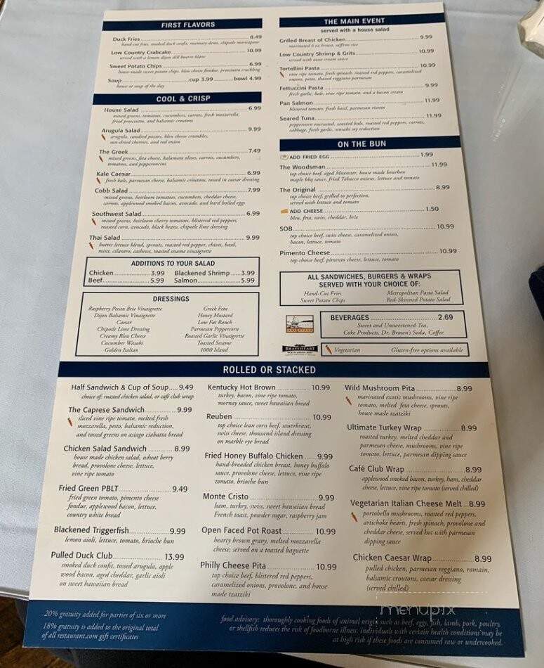 Sullivan's Metropolitan Grill - Anderson, SC menu_pic