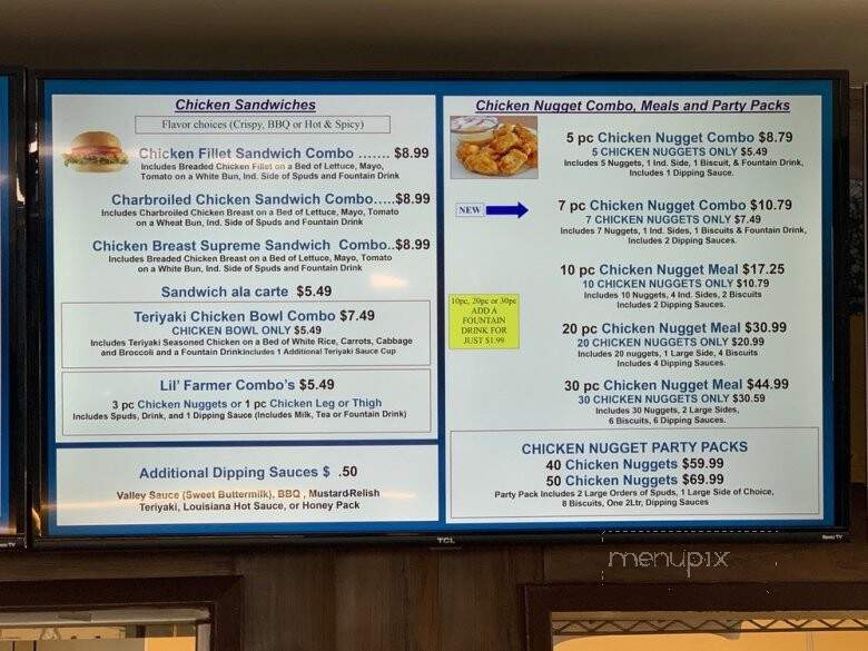 Chicken Barn - Modesto, CA menu_pic