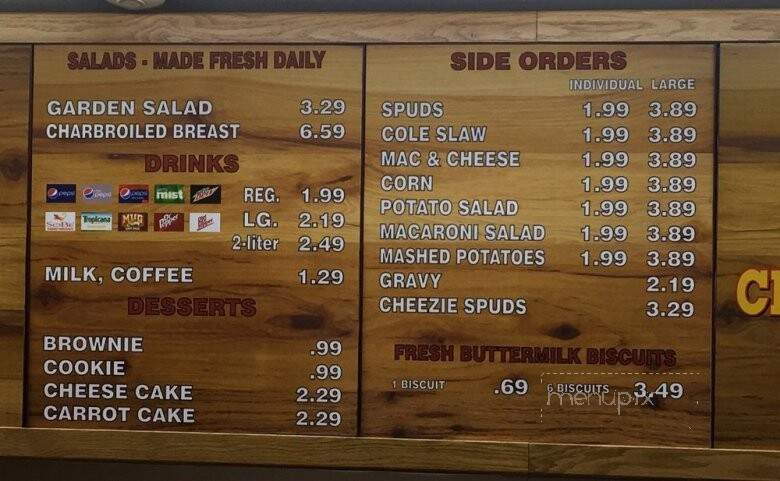 Chicken Barn - Modesto, CA menu_pic