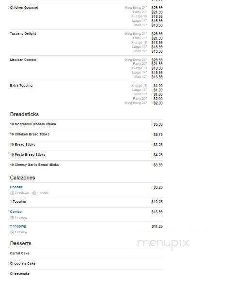 New York Pizza - Lexington, NC menu_pic