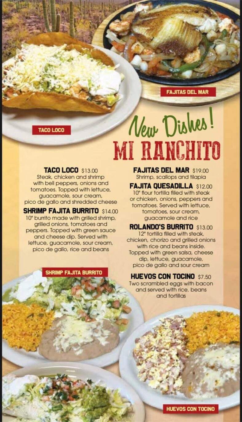Mi Ranchito - Van Wert, OH menu_pic