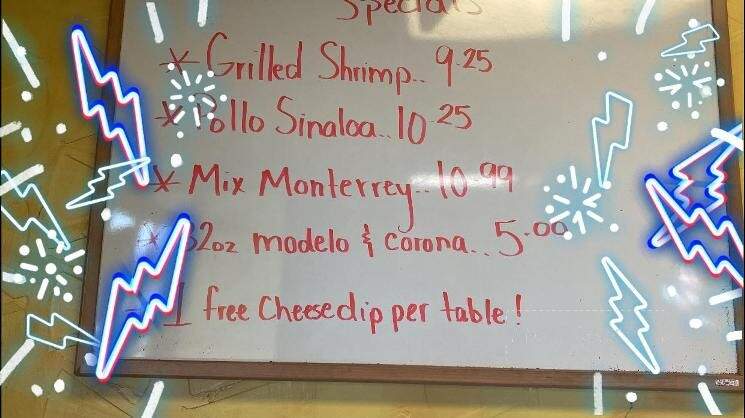 La Cascada Mexican Grill - Arthur, IL menu_pic