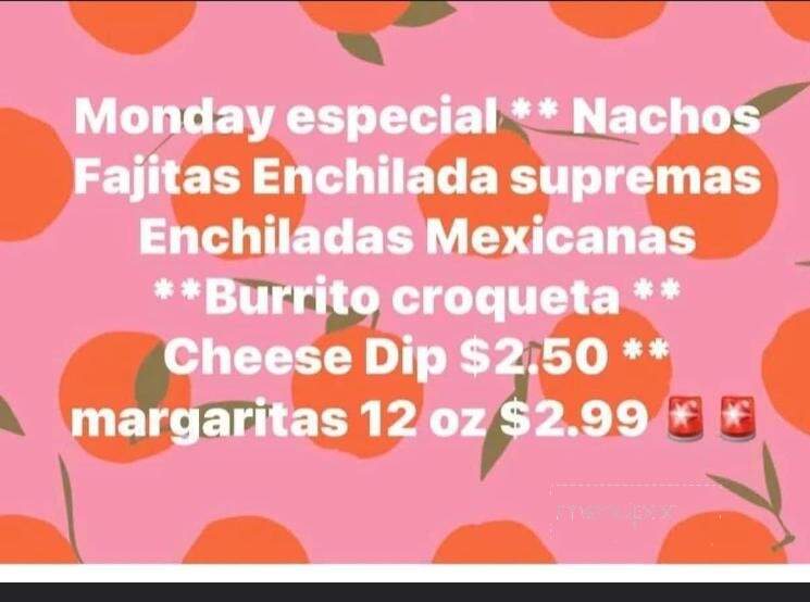 La Cascada Mexican Grill - Arthur, IL menu_pic