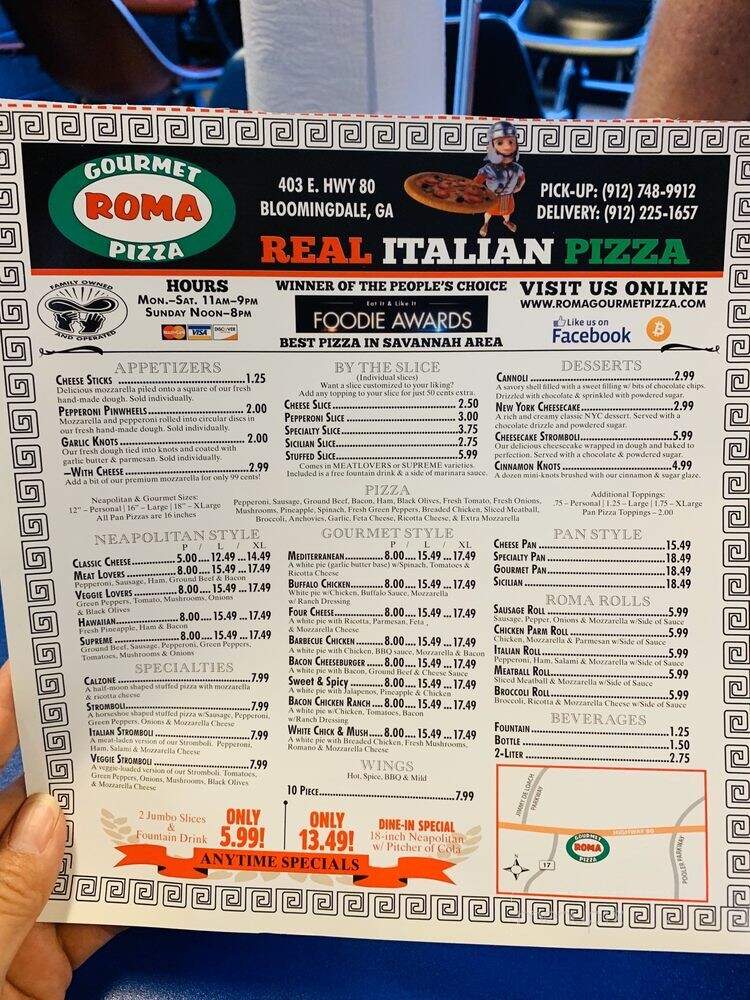 Roma's Pizza - Bloomingdale, GA