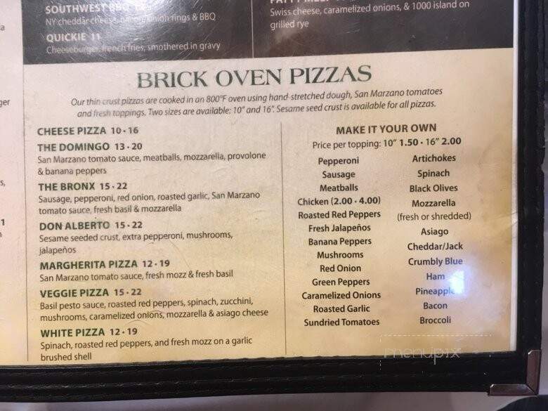Eddie O'Briens - Farmington, NY menu_pic