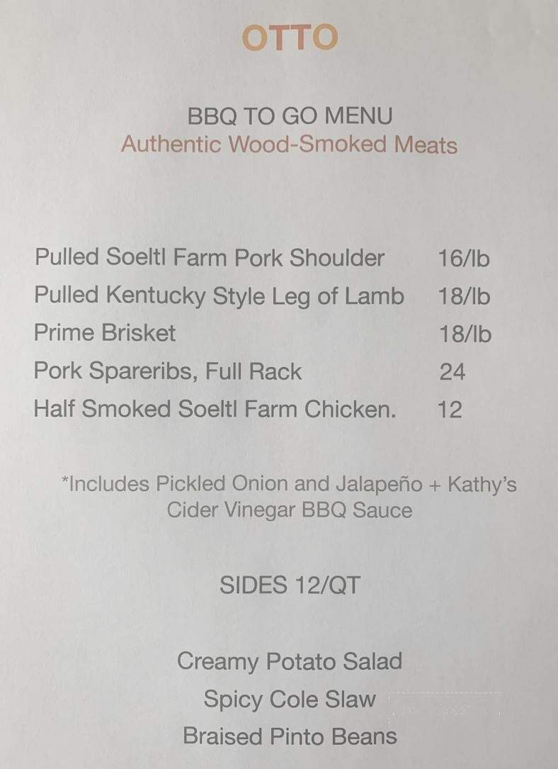 OTTO Pizza Chester - Chester, CT menu_pic